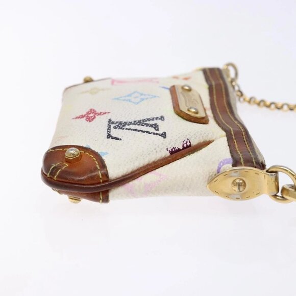 LOUIS VUITTON Multicolor Pochette Mira PM Hand Bag White M60096 LV Auth 131122 - Picture 6 of 16